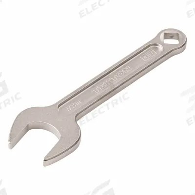 TEKTON Open End Wrench: Chromium Molybdenum Steel, Satin, 7/8 in Head Size - SAE, Single End, Open End Service Wrenches