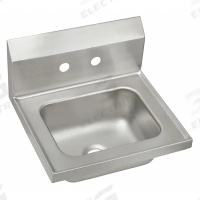 ELKAY Hand Wash Sink: 1 Stations, 6 in Bowl Dp, 12 in Bowl Lg, 9 1/4 in Bowl Wd - One-Station Wall-Mounted Hand Sinks without Faucets