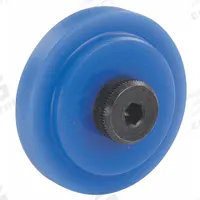 80/20 Roller Wheel: 37.5 mm Roller Dia, Flat, Plain, 11.6 mm Roller Wd, M6-1 Thread (MPN 25-2281). Key specifications — Brand: 80/20.