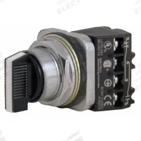 SIEMENS Selector Switch: 30 mm Panel Mounting Size, 3 Positions, Short Lever, 1NO/1NC, Metallic (MPN 52SA2CABA1). Key specifications — AC Contact Rating: 10 A @ 600 V; Action: Maintained/Maintained/Maintained; Cam: C; DC Contact Rating: 5 A @ 600 V; Hazardous Location Specification: Not Rated; Operator Head Material: Plastic; Operator Head Type: Short-Handled Knob; Operator Illumination: Non-Illuminated.