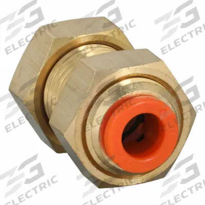SMC Push-Fit Union Fitting: 1/4 in OD x 1/4 in OD Size, Push-to-Connect x Push-to-Connect - Polybutylene & Brass Tube Fittings