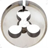 CLE-LINE Round Threading Die: #12-24 UNC, 13/16 in OD, Adj, Carbon Steel (MPN C65083)
