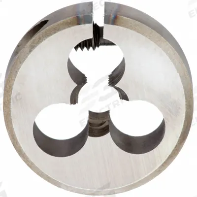 CLE-LINE Round Threading Die: #12-24 UNC, 13/16 in OD, Adj, Carbon Steel (MPN C65083) - Adjustable Round Threading Dies