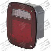 GROTE Stop/Turn/Tail Light: LED, Stop, Turn, and Tail Combo Light, Clear/Red, Square, Stud (MPN G5092-5). Key specifications — Standards: FMVSS 108; Electrical Connection: Blunt Cut Wires; Brand: GROTE; Installation Type: Permanent; Lens Color: Clear; Mount Type: Stud; Lighting Technology: LED; Light Type: Stop, Turn, and Tail Combination Light.
