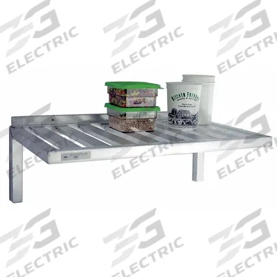 NEW AGE INDUSTRIAL T-Bar Wall Shelf: 36 in x 20 in x 13 in, 36 in x 20 in - Aluminum T-Bar Vented Wall-Mount Shelving