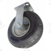 DAYTON Rigid Caster: 400 lb Load Capacity, 9 in Overall Lg, 2 1/2 in Overall Wd, Rubber/Steel, Black (MPN C6408). Key specifications — Material: Steel; Compatible Grainger Part Number: 3BE83; Color: Black; Brand: DAYTON; Manufacturer Part Number: C6408.