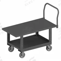 APPROVED VENDOR Platform Truck: 2,000 lb, 48 in L x 24 in W x 36 3/16 in H Deck, Solid, 12 ga Deck (MPN WHPTA24486MR95). Key specifications — Side Panel Type: No Side Panels; Brand: APPROVED VENDOR; Color: Gray; Caster/Wheel Configuration: (2) Swivel.