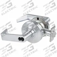 SCHLAGE Door Lockset: Storeroom Lever Locksets, Chrome, ADA Compliant, SFIC (MPN ALX80B RHO 626). Key specifications — Ligature Resistance: Not Ligature-Resistant; Brand: SCHLAGE; Lockset Function ANSI Code: F86; Visual Indicator Message: No Message; Lockset Style: ALX Rhodes; ADA Compliant: Yes; Finish: Satin Chromium-Plated : Steel.