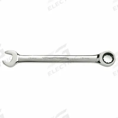 GEARWRENCH Combination Ratcheting Wrench: Alloy Steel, Full Polish Chrome, 27 mm Head Size - Metric 12-Point Ratcheting Combination Wrenches