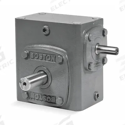 BOSTON GEAR Speed Reducer: 5:1, 350 RPM, 2 hp Input Max, 338 in-lb Output Max, Round - Indirect-Drive Right-Angle Speed Reducers