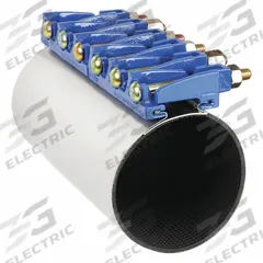 SMITH-BLAIR Repair Clamp: For 6 in Pipe, 15 in Overall Lg, 304 Stainless Steel (MPN 22600066315000). Key specifications — Brand: SMITH-BLAIR; Bolt Material: Steel; Maximum Operating Pressure: 150 psi; Maximum Vacuum Pressure: 10 psi; Gasket Material: Nitrile Rubber.