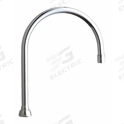 CHICAGO FAUCETS Spout: Spout, Gooseneck, Swivel Spout, Brass, Polished Chrome - Gooseneck Faucet Spouts