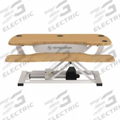 VERSADESK Standing Desk Converter: Electronic, Bamboo, Wood, 36 in Overall Wd, 24 in Overall Dp (MPN VT7643624-03-06). Key specifications — Desktop Material: Wood; Brand: VERSADESK; Desktop Color: Bamboo.