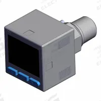 SMC High Precision Pressure Switch: 1/4 in Port Size, 2 NPN/PNP Outputs Open Collector, 12 to 24V DC (MPN ZSE20CF-V-02-W). Key specifications — attr124221: ZSE20CF-V-02-W; attr124227: ZSE20C(F); attr124234: 2 NPN/PNP Outputs Open Collector; attr124235: 12 to 24V DC; attr1042233: 4-Pin Snap-In Plug.