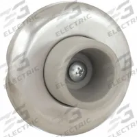 Door Stop: Wall - Mounted, 2 1/2 in Wd, 1 in Overall Ht, Stainless Steel (MPN 409.32D). Key specifications — Product Type: Door Stop; Brand: ROCKWOOD; Color: Gray.