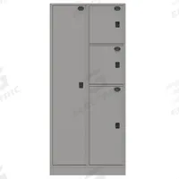 SENTINEL Law Enforcement Evidence Locker: Non-Pass-Through Backing, Slam Latch, 4 Compartments, Gray (MPN 04AA-NPT). Key specifications — Brand: SENTINEL; Product Ships: Assembled; Color: Gray.