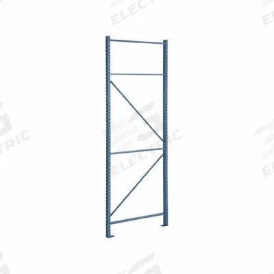 STEEL KING Pallet Rack Upright: Teardrop, 12 ft Overall Ht, 48 in x 3 in, Blue - Steel King Impact-Resistant Teardrop Pallet Rack Uprights