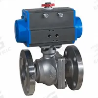 BONOMI Pneumatically Actuated Two-Way Ball Valve: 1 in, Stainless Steel, Flange x Flange, Two-Piece (MPN 8P766002-1-C2). Key specifications — Brand: BONOMI; Pilot Solenoid Voltage: 24V DC.