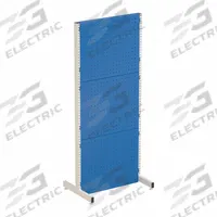 TRESTON Pegboard Floor Rack: Square, 3/8 in Peg Hole Size, 72 in x 30 in x 2 3/8 in, Steel, Blue (MPN C52007101). Key specifications — Material: Steel; Finish: Powder Coated; Peg Hole Shape: Square; Includes: (2) T-feet; Color: Blue; Brand: TRESTON.