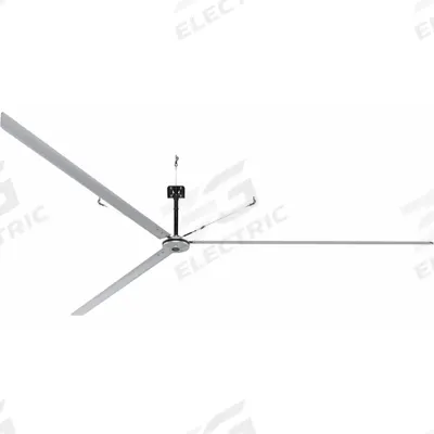 HUNTER INDUSTRIAL Ceiling Fan: 143,290 cfm Airflow, 24 ft Blade Dia, 3 Speeds, 240V AC - Industrial HVLS Ceiling Fans