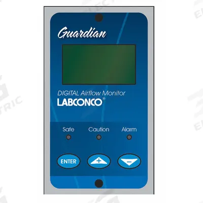 LABCONCO Airflow Monitor: 12 in Overall Lg, 12 in Overall Wd, Plastic - Fume Hood Airflow Monitors