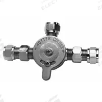 SANI-LAV Mixing Valve: Use with Hot/Cold Water, Brass, Chrome Plated (MPN 201L). Key specifications — For Water Temperature: Hot/Cold; Compatible Brand: Sani-Lav; Product Type: Mixing Valve; Material: Brass.