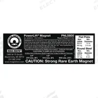 MAG-MATE Replacement Capacity Sticker: 900257, Below-the-Hook Lifting Magnets. Key specifications — Brand: MAG-MATE; Manufacturer Part Number: 900257; Product Type: Capacity Sticker.