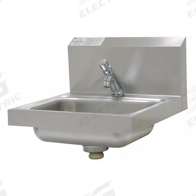 APPROVED VENDOR Hand Sink: 1 Stations, 5 in Bowl Dp, 14 in Bowl Lg, 10 in Bowl Wd - One-Station Wall-Mounted Hand Sinks with Faucets