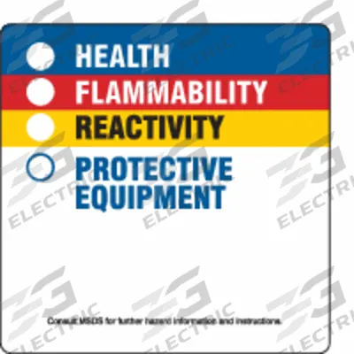 BRADY HMIG Label: 3 7/8 in Ht, 3 7/8 in Wd, Polystyrene, Adhesive, 3 7/8 in x 3 7/8 in - Safety