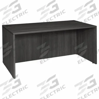 REGENCY Credenza: Melamine, Ash Gray, 0 Pedestals, 1 Drawers, 60 in Overall Wd - Desk Shells