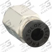 PARKER Push-Fit Fitting: 5/32 in OD x 3/16 in Pipe Size, Push-to-Connect x UNF, Brass, Silver (MPN 68PLP-5/32-0). Key specifications — Brand: PARKER; Thread Size A: #10-32.