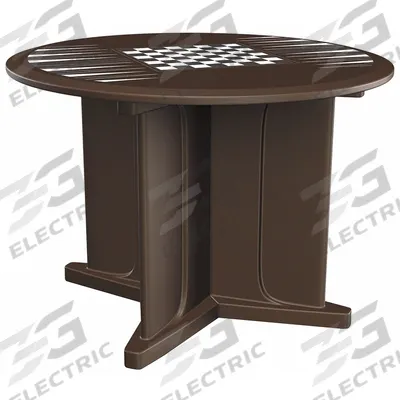 CORTECH Table: 29 in Overall Ht, 42 in Overall Dia, Game Top Included, Ballast Accepted - Round X-Base Tables