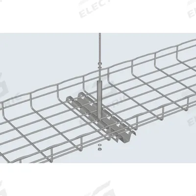 CABLOFIL Center Hanger: 24 in Wd, Steel - Ceiling Supports for Wire Mesh Trays