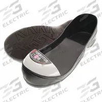 IMPACTO Overshoe: For Size 6 to 7, Unisex, Chevron, Black/White, Steel Toe, S, Safety-Toe, 1 PR (MPN TTUS). Key specifications — Brand: IMPACTO; Size: S; Footwear Sole Pattern: Chevron; Color: Black; Gender: Unisex; Product Type: Safety-Toe Overshoe; Toe Cap Material: Steel.
