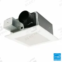 Exhaust Fan: Ceiling, 0.8 sones, 2 Speed, Round Duct (MPN FV-0511VFC1). Key specifications — Brand: PANASONIC; Nameplate Voltage: 120V AC; Duct Shape: Round; Mounting Location: Ceiling; Mounting Type: Frame Screws; Number of Speeds: 2.