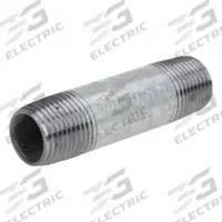 Pipe Nipple: 1 1/4 in Nominal Pipe Size, 8 in Lg, Schedule 40, Galvanized Steel, Welded (MPN ZUSA-PF-22398). Key specifications — Brand: USA INDUSTRIALS; Maximum Operating Pressure: 125 psi @ 72°F; Thread Sealant Type: PTFE; Connection Type: Male NPT x Male NPT; Pipe Material: Galvanized Steel.