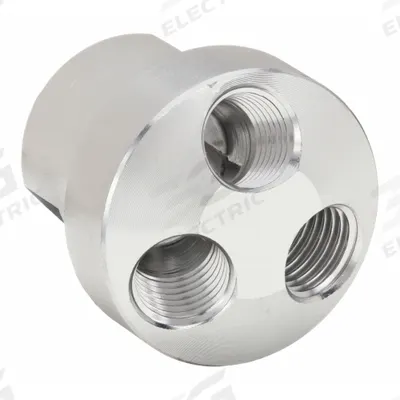 AMFLO Air Gun Manifold: Aluminum, 1 1/2 in Overall Lg, 1/4 in FNPT - Air Gun Manifolds