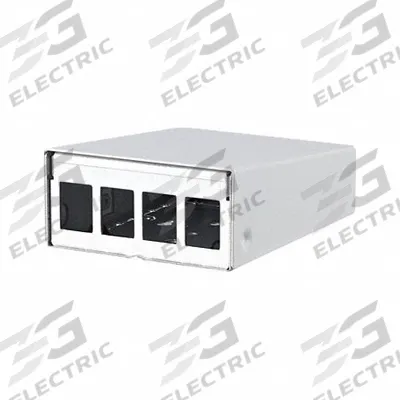 METZ CONNECT RJ45 Housing: Surface, Steel, RJ45, 4 Ports - Voice & Data Housings, Panels & Connector Components
