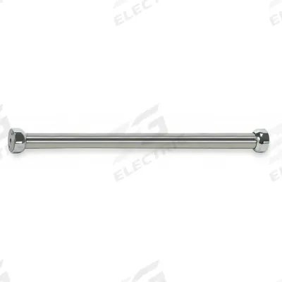 APPROVED VENDOR Shower Curtain Rod: 1 in Overall Wd, Stainless Steel, Chrome-Plated - Rods & Mounting Hardware for Shower Curtains