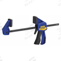 IRWIN Bar Clamp: Flat, 4 in Max Jaw Opening, 4 in to 8 in, 1 1/4 in Throat Dp, 35 lb Clamping Force (MPN 1964746). Key specifications — attr663922: IRWIN.