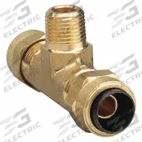 PARKER Compression Tee Fitting: 1/2 in OD x 1/2 in OD x 3/8 in Pipe Fitting Size, Brass, 10 PK (MPN 172P-8-6). Key specifications — attr1195695: PARKER.