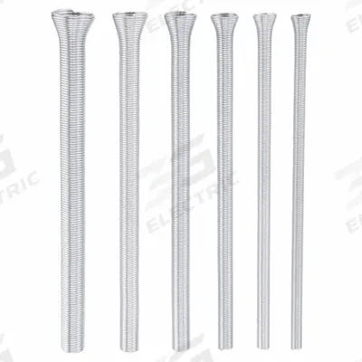 WESTWARD Spring Tube Bender Set: Aluminum/Copper, 0° Bend Angle - Min - Spring-Style Copper & Aluminum Benders
