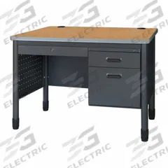 REGENCY Single Pedestal Desk: Laminate, Oak, 1 Pedestals, 3 Drawers, 48 in Overall Wd, Configurable (MPN 66348SPCDMO). Key specifications — Desktop Material: Laminate; Includes Modesty Panel: Yes; Kit Product Type: Single Pedestal Desk; Desktop Color: Oak; Brand: REGENCY; Frame Color: Gray; Frame Material: Steel; Product Type: Single Pedestal Desk.