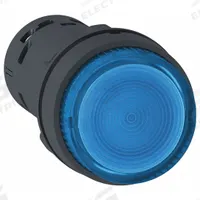SCHNEIDER Extended Push Button: Blue, 22 mm Mounting Size, Non-Metallic, Momentary (MPN XB7NW36B1). Key specifications — Brand: SCHNEIDER; Action: Momentary; Series: XB7; Push Button Material Type: Non-Metallic.