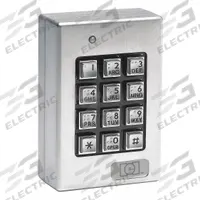 LINEAR Electromagnetic Access Keypad: 4 1/2 in Ht, 1 9/16 in Dp, 3 in Wd, Black/Gray, Black (MPN 212SE). Key specifications — Color: Black; Brand: LINEAR.