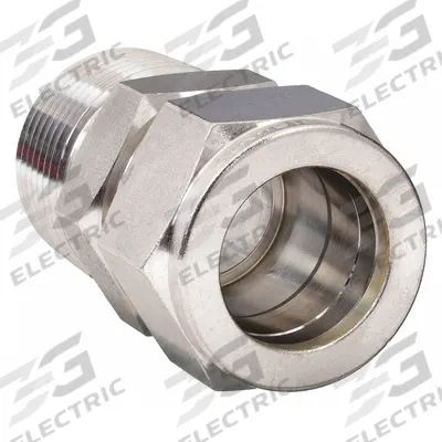 PARKER Compression Fitting Adapter: 1 in OD x 1 in Pipe Fitting Size - Double-Ferrule Stainless Steel Fittings