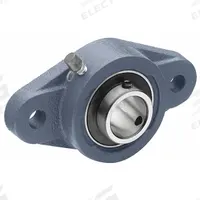 TRITAN 2 Bolt Flange Bearing: Radial Ball, 7/8 in Bore, Cast Iron, Set Screws, 5 1/8 in Lg, Rhombus (MPN UCFL205-14). Key specifications — Bore Type: Cylindrical; Brand: TRITAN; Lubricant Material: NLGI #2 Equivalent; Mounting Bolt Size: 3/8 in; System of Measurement: Inch.