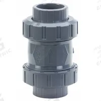 GEORG FISCHER Check Valve: Inline Valve Body, CPVC, 3/8 in Pipe Size, Socket x Socket, 32°F to 210°F (MPN 163562101). Key specifications — Ball Material: CPVC; Brand: GEORG FISCHER.