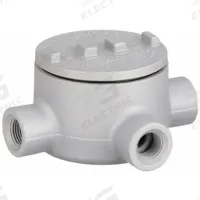 Conduit Outlet Body: Iron, GR, 1 1/2 in Trade Size, T Body, 72 cu in Body Capacity (MPN GRT150). Key specifications — Series: For Standard Body; Compatible Conduit Trade Size: 1-1/2 in; Thread Gender: Female; Hub Style: Threaded; Cover Included: Yes; Body Style: T; Connection Type: Threaded; Back Type: Round.