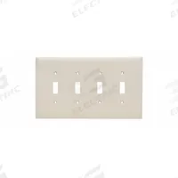 LEGRAND Wall Plate: Toggle, 4 Gang, Almond, Jumbo Size (MPN TPJ4LA). Key specifications — Brand: LEGRAND; Material: Nylon.